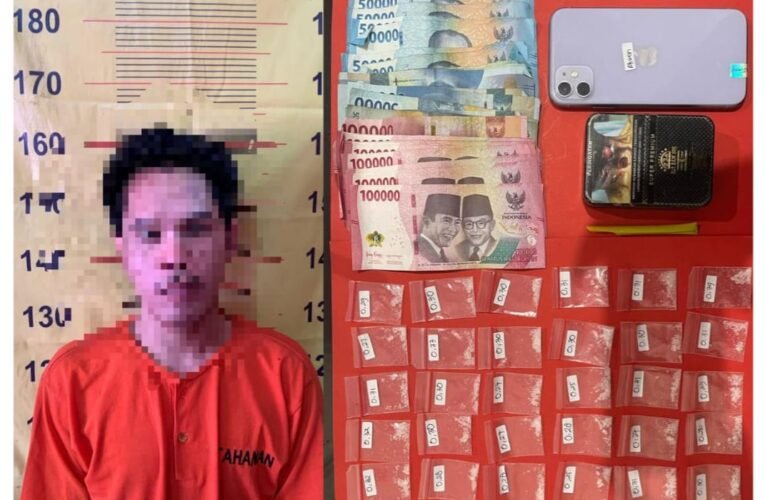 Polres Pasuruan Tangkap Pengedar Sabu di Prigen, Beserta 30 Poket Siap Edar