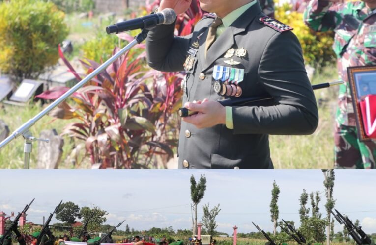 Dandim Tulungagung Pimpin Upacara Pemakaman Militer Letkol Inf Samsul Kusairi