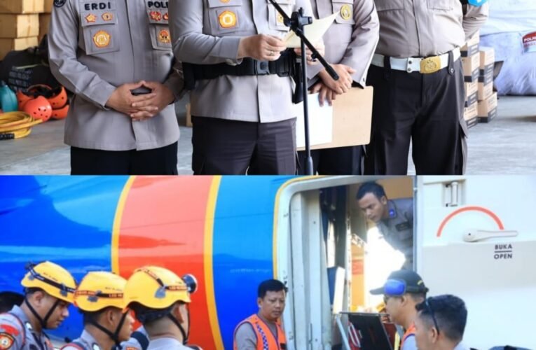 POLRI Kembali Kirin 3,8 Ton Logirstik Operasional Padahari ke-3 Pengiriman, Termasuk Perlengkapan K9 dan Tenda Taktis