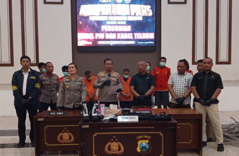 Spesialis Pencurian Kabel Tembaga PJU dan Telkom Dibekuk, Satreskrim Polrestabes Surabaya