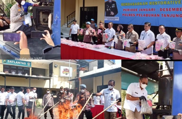 Satresnarkoba Polres Pelabuhan Tanjung Perak Musnahkan BB Narkoba Hanya Kurun Waktu Januari Hingga Desember 2025