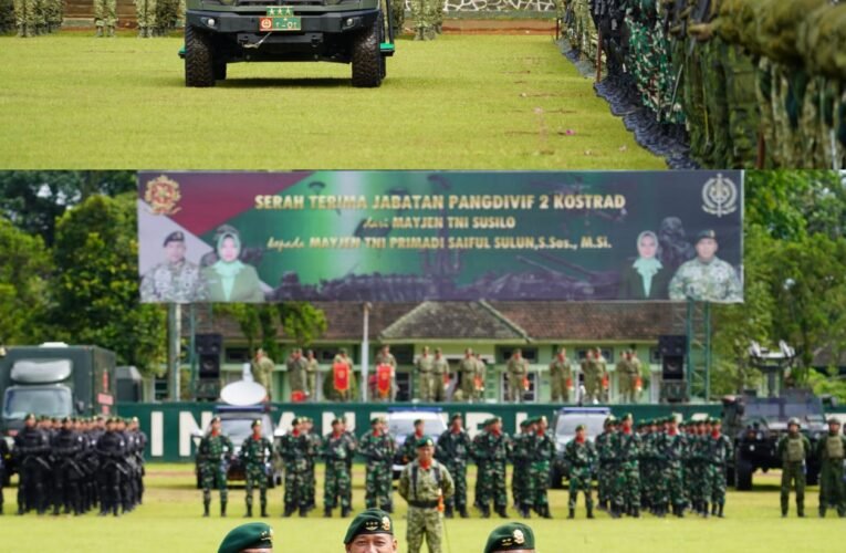 Kasdam V/Brawijaya Hadiri Sertijab Pangdivif 2 Kostrad di Singosari, Tegaskan Kesiapsiagaan Operasional
