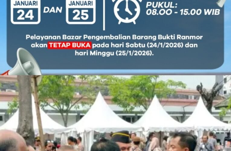 Polrestabes Surabaya Perpanjang Pelayanan Bazar Untuk Pengembalian Barang Bukti Ranmor di Akhir Pekan