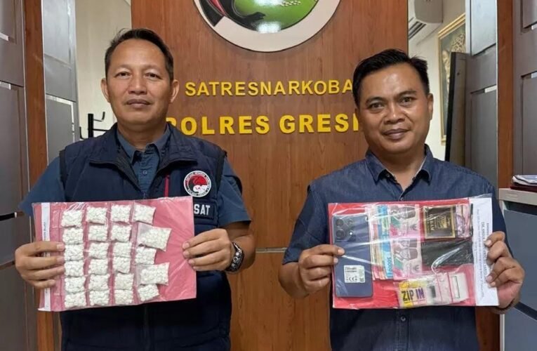 Satresnarkoba Polres Gresik Amankan Ribuan Pil Dobel L di Wilayah Tlogopojok