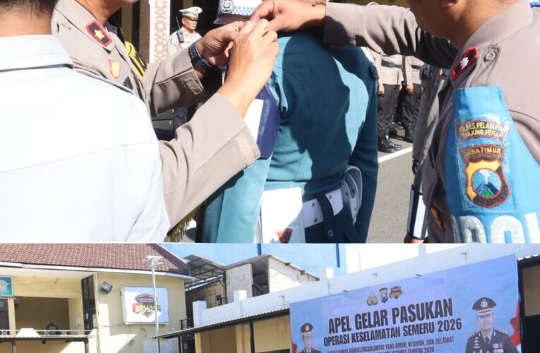 Polres Pelabuhan Tanjung Perak Gelar Apel Ops Keselamatan Semeru 2026