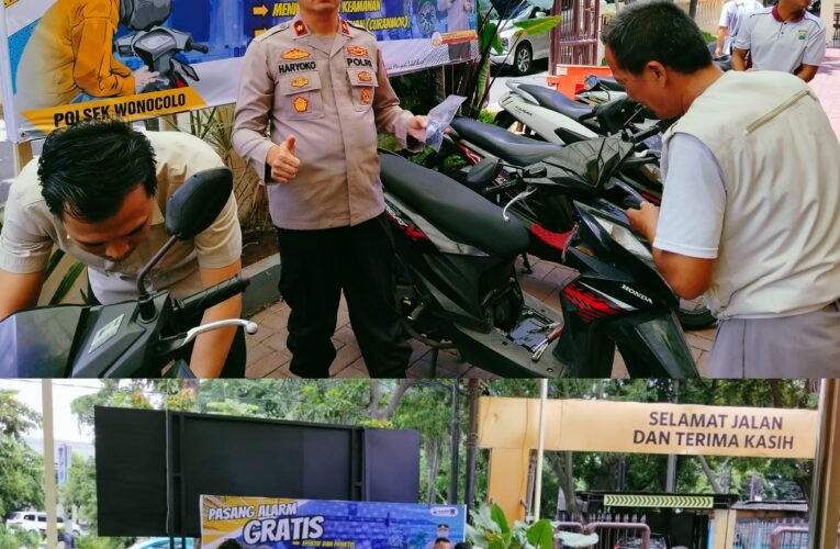 Sepuluh Pendaftar Pertama Pasang Alarm Gratis di Polsek Wonocolo Bonus Buah Durian