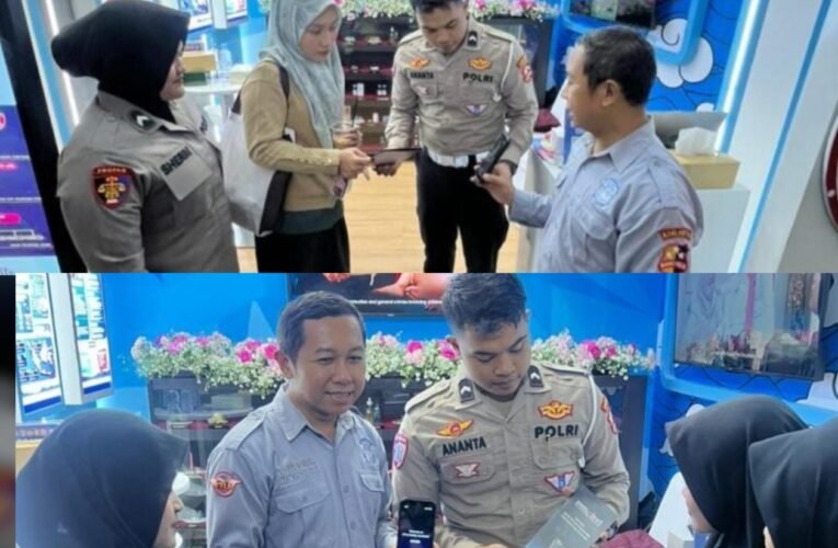 Korlantas Polri Tampilkan ETLE Mobile Handeld di Pameran Kampung Hukum 2026