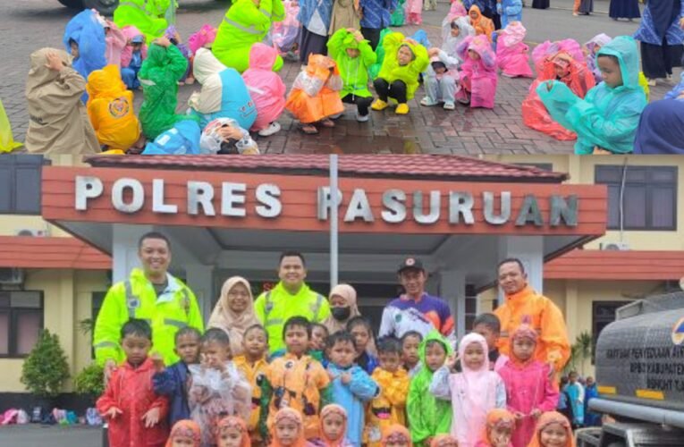 Ajarkan Anak Tertib Lalu Lintas Sejak Dini, Satlantas Polres Pasuruan Gelar Polsanak
