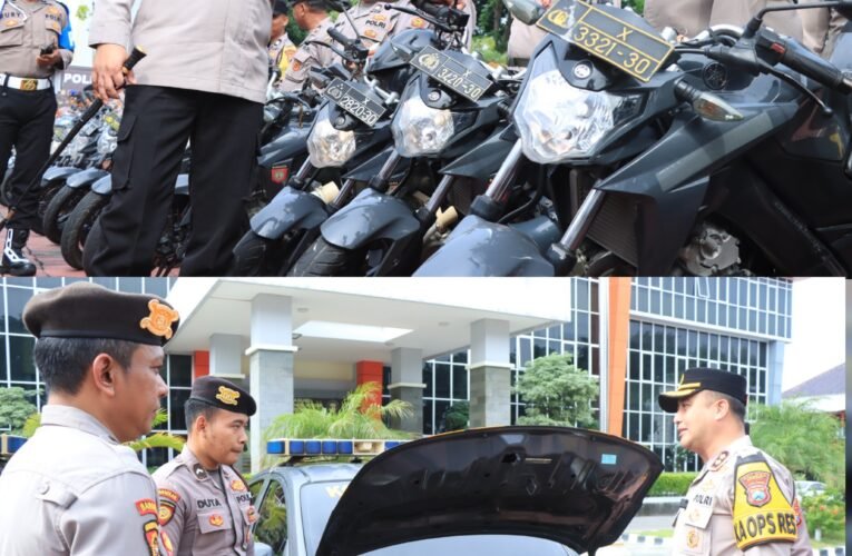 Kapolres Gresik Periksa Langsung Kendaraan Dinas, Pastikan Siap Layani Masyarakat