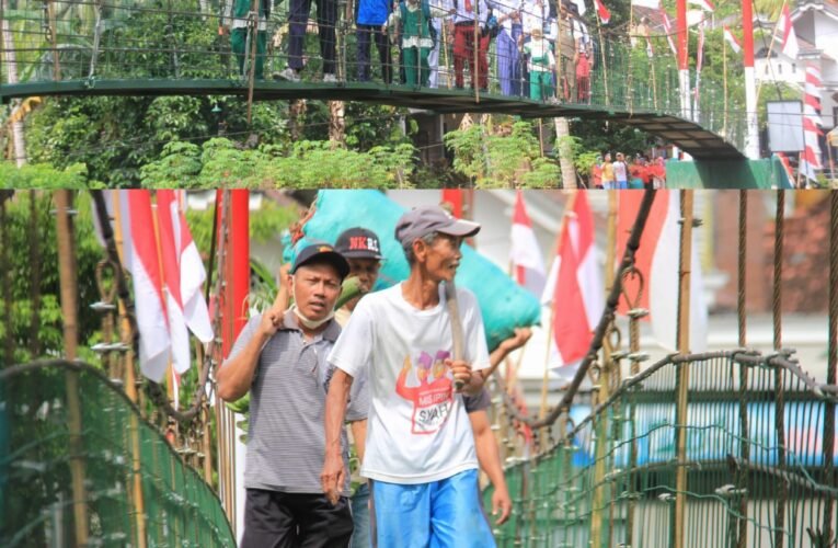 Jembatan Gantung Prigi Rampung, Mobilitas Warga Watulimo Kian Lancar