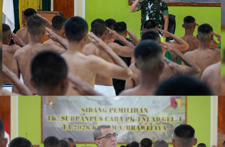 Kodam V/Brawijaya Gelar Sidang Pemilihan Calon Bintara PK Gelombang I TA 2026 dengan Transparan