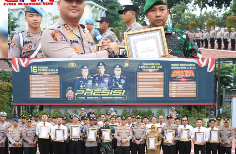 Peran Aktif Babinsa Gagalkan Curanmor, Kapolres Gresik Berikan Penghargaan