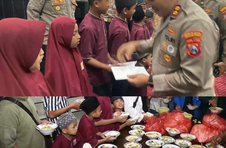 Jalin Kebersamaan, Polres Pelabuhan Tanjung Perak Buka Bersama Insan Pers dan Santuni Anak Yatim
