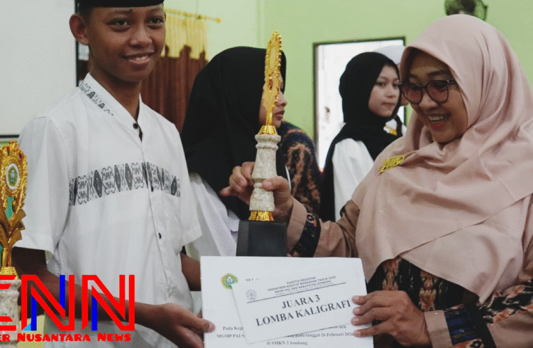 Arya Honest Saputra Siswa SMKN 3 Jombang Jatim Raih Juara 3 Lomba Kaligrafi Peskiram 2026