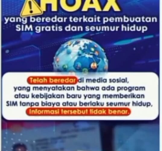 Kanit Regident : HOAX!!! Unggahan Akun Tik-Tok Tentang Vidio SIM Gratis di Satpas Colombo