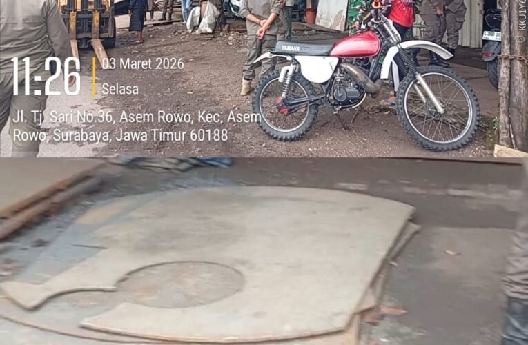 Penertiban Pedagang Plat Besi di Jalan Tanjungsari Surabaya, Dukung Pembersihan Gorong-Gorong