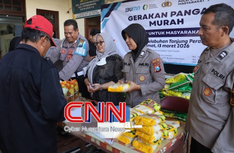 Polres Pelabuhan Tanjung Perak Gelar Gerakan Pangan Murah Serentak, Bantu Masyarakat Jelang Lebaran