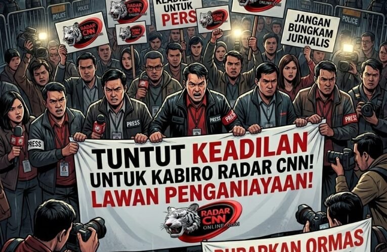 Jurnalis Radarcnn dan Madas Sedarah Gelar Aksi, Tuntut Keadilan atas Penganiayaan Kabiro Surabaya