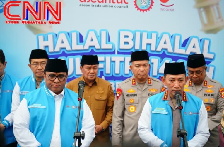 Halal Bihalal dengan Buruh, Kapolri Komitmen Perkuat Soliditas dengan Buruh, Ciptakan Iklim Investasi Kondusif