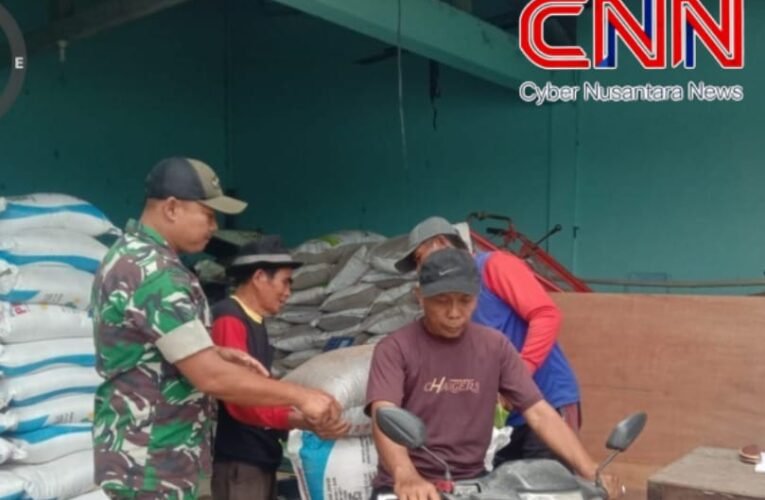 Pastikan Tepat Sasaran, TNI Dampingi Penyaluran Pupuk Bagi Petani