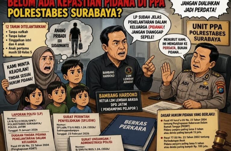 LP Sudah Terbit, Unsur Pidana Dinilai Jelas: Pelapor dan Pendamping LSM Kecewa Penanganan PPA Polrestabes Surabaya Dinilai Tak Konsisten