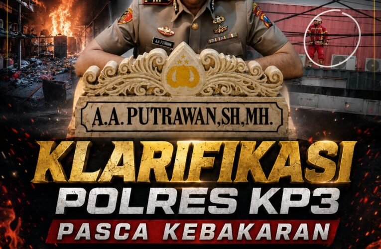 Klarifikasi Polres KP3 Pasca Kebakaran, Diberitakan Tentang Ruangan Arsip Dokumen Penting Yang Terbakar, AKP Adik Agus Putrawan. SH,.MH : “ITU TIDAK BENAR”