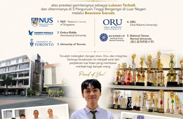 Prestasi Membanggakan! Christopher William Kusuma Ukir Sejarah di SMAK Frateran Surabaya dengan Tembus 5 Kampus Internasional