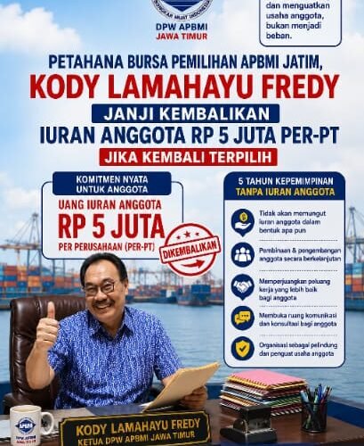 Petahana Bursa Pemilihan APBMI Jatim, Kody Lamahayu Fredy Janji Kembalikan Iuran Anggota Rp5 Juta Per-PT Jika Kembali Terpilih