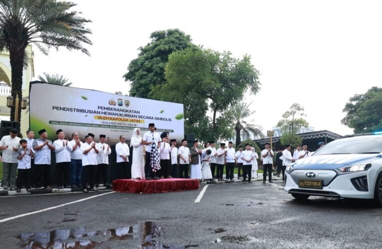 Iduladha 1447 H Polda Jatim Salurkan Ratusan Hewan Kurban untuk Masyarakat