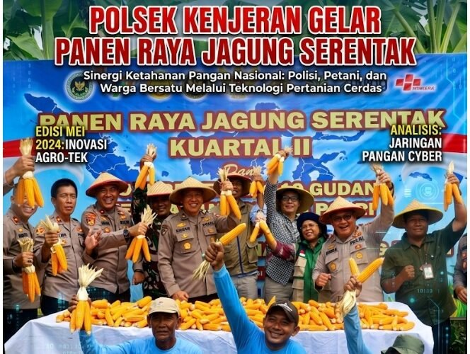 Polsek Kenjeran Gelar Panen Raya Jagung Serentak