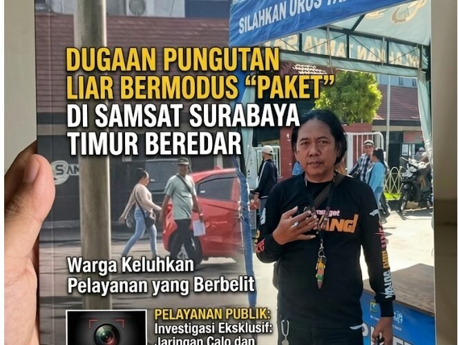 Dugaan Pungutan Liar Bermodus “Paket” di Samsat Surabaya Timur Beredar, Warga Keluhkan Pelayanan