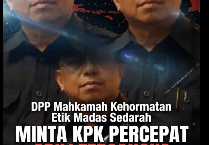 DPP Mahkamah Kehormatan Etik Madas Sedarah Minta KPK Percepat Adili Tersangka Dana Hibah Jatim