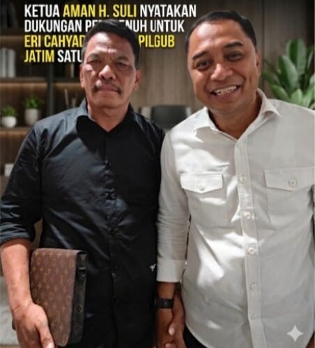 Ketua AMAN,” H. Suli Siap Dukung Pak Eri Menuju Jatim Satu.