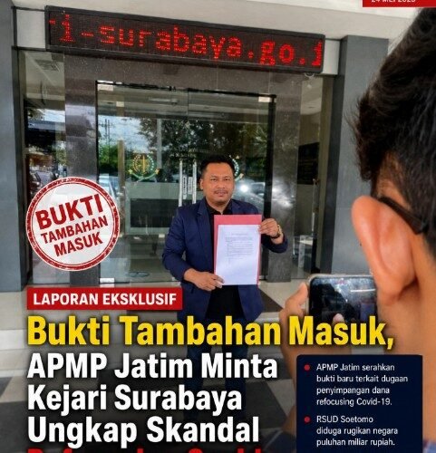 Bukti Tambahan Masuk, APMP Jatim Minta Kejari Surabaya Ungkap Skandal Refocusing Covid di RSUD Soetomo