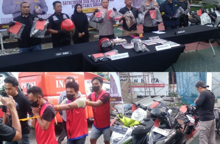 Polrestabes Surabaya Ungkap Ratusan Kasus dan 192 Pelaku Kejahatan Jalanan di Amankan Polisi