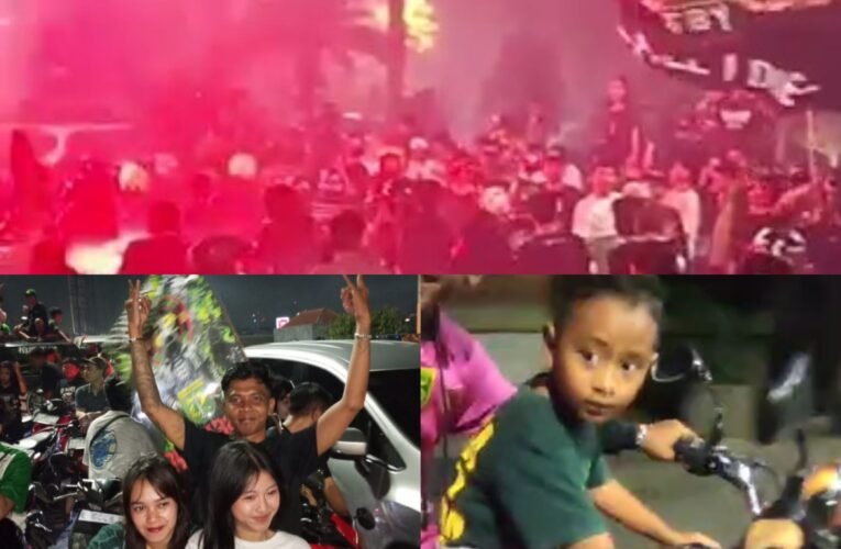 Langit Kota Surabaya Berubah Merah: Puluhan Ribu Bonek Rayakan Anniversary ke-99 Persebaya