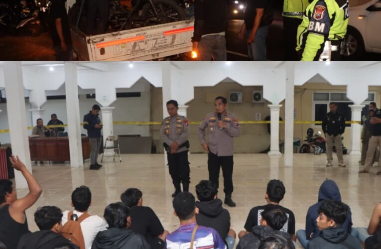 Polres Tuban Amankan 45 Kendaraan Penggembira PSHT, Puluhan Ditilang dan Dibina Usai Konvoi
