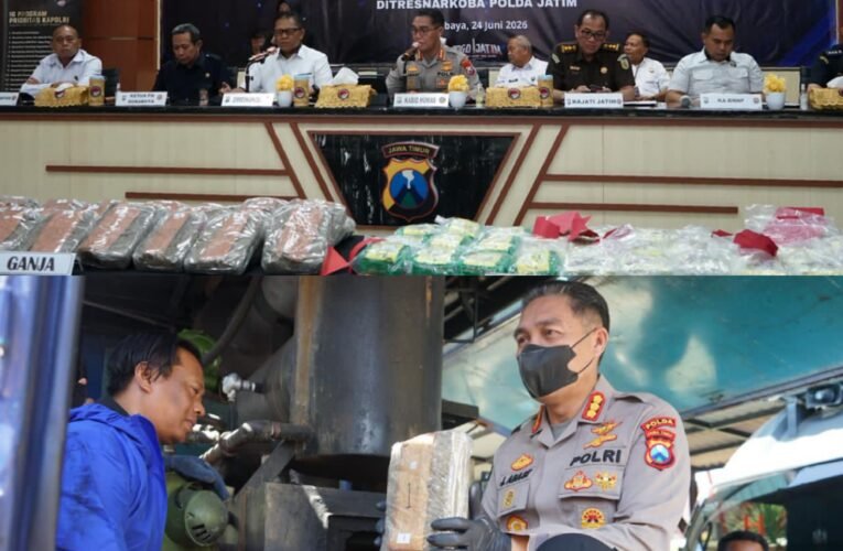 Polda Jatim Ungkap 3.157 Kasus Narkoba Semester I Tahun 2026, Selamatkan 2,79 Juta Jiwa dari Bahaya Narkotika