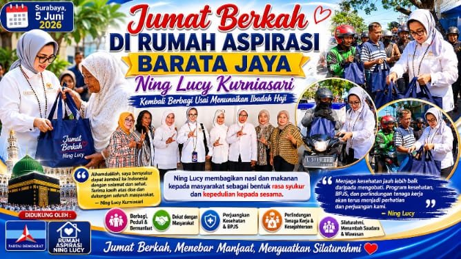Jumat Berkah di Rumah Aspirasi Barata Jaya, Ning Lucy Kurniasari Kembali Berbagi Usai Menunaikan Ibadah Haji