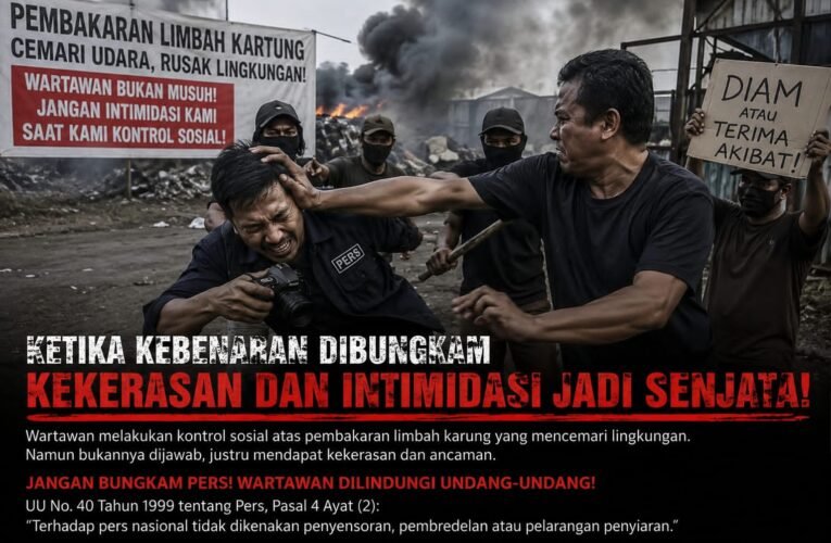 Wartawan Diduga Jadi Korban Pengeroyokan Usai Ungkap Dugaan Pembakaran Limbah Karung, Kebebasan Pers Kembali Diuji