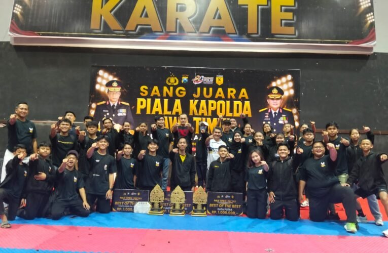 Polres Pelabuhan Tanjung Perak Borong 18 Medali dan Enam Gelar Best of The Best di Kejuaraan Karate Piala Kapolda Cup 2026