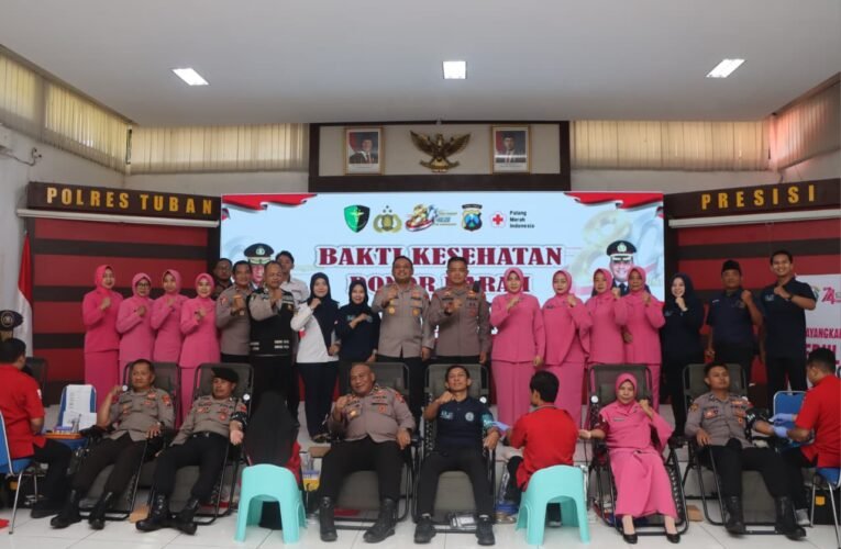 150 Pendonor Meriahkan Bakti Kesehatan Polres Tuban, Wujud Kepedulian Kemanusiaan, Sambut Hari Bhayangkara Ke-80