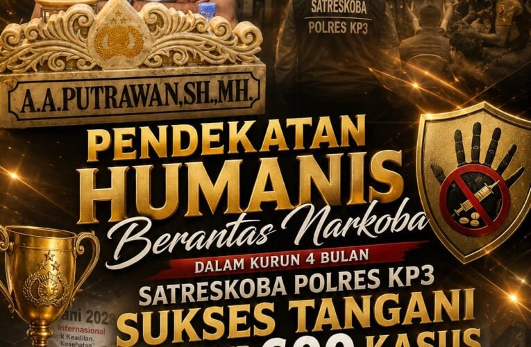 Pendekatan Humanis Berantas Narkoba, Dalam Kurun 4 Bulan Satreskoba Polres KP3 Sukses Tangani Hampir 600 Kasus