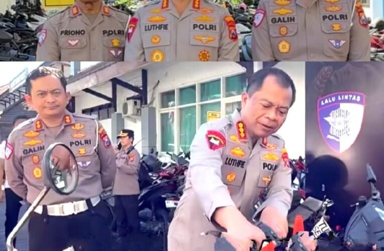 HUT Bhayangkara ke-80, “Kabar Baik”  Polrestabes Surabaya Kembalikan 471 Motor Barang Bukti Laka Gratis