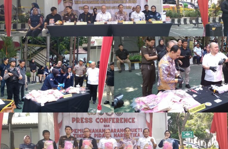 Polrestabes Surabaya Musnahkan Barang Bukti Narkotika, Wujud Komitmen Perangi Peredaran Gelap Narkoba Di Kota Pahlawan