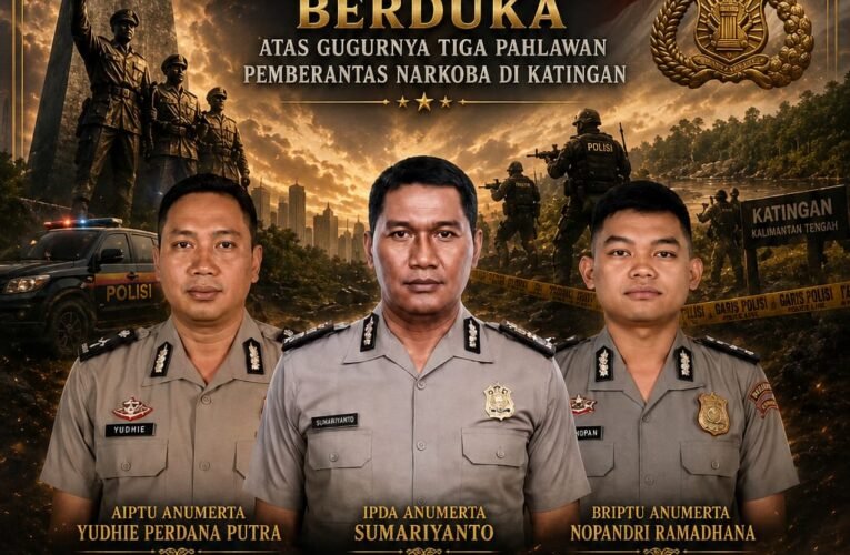 SALAM HORMAT DAN DUKA MENDALAM, SATRESKOBA POLRES PELABUHAN TANJUNG PERAK BERDUKA ATAS GUGURNYA TIGA PAHLAWAN PEMBERANTAS NARKOBA DI KATINGAN