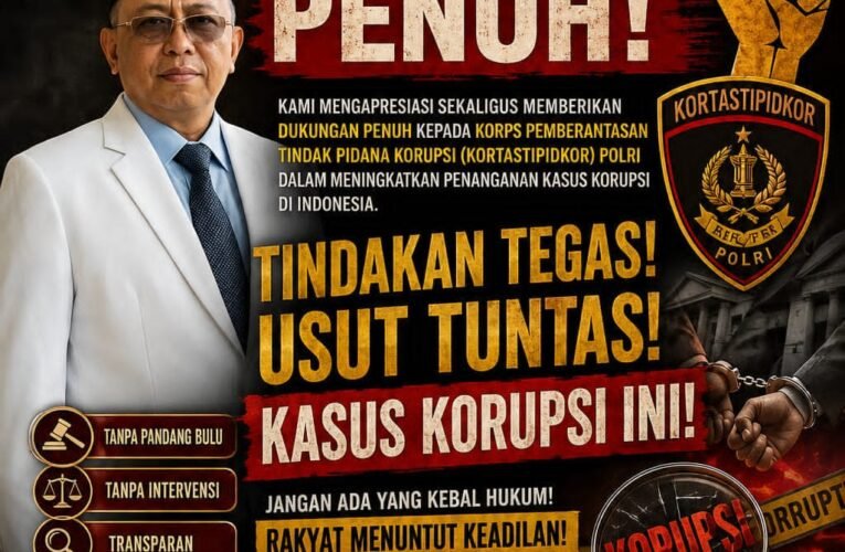 Abi Munif Apresiasi dan Dukung Penuh Kortastipidkor Polri Dalam Pemberantasan Korupsi