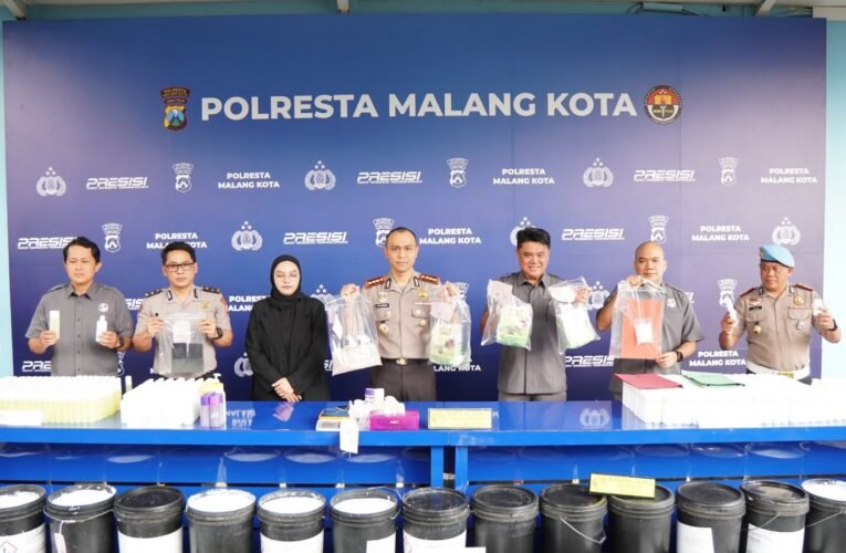 Polresta Malang Kota Amankan Dua Kurir Jaringan Aceh Sita 3,2 Kg Sabu dan 2.480 Butir Ekstasi