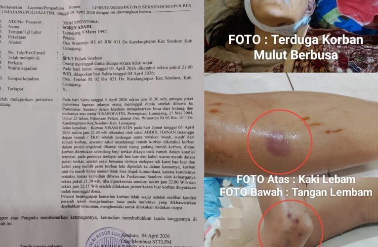 Empat Bulan Tanpa Tersangka!!!, Komitmen Polsek Senduro Usut Kematian Nisarofatin Ditantang Publik