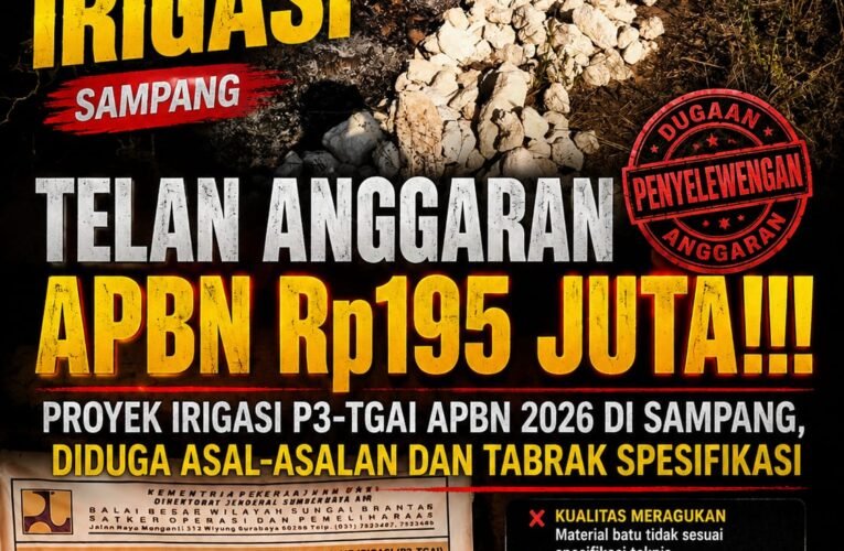 Telan Anggaran APBN Rp195 Juta!!!, Proyek Irigasi P3-TGAI APBN 2026 di Sampang, Diduga Asal-asalan dan Tabrak Spesifikasi,?